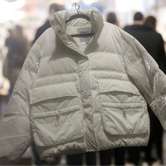 ONLY true down collection, cream-colored women's jacket, size M - Picture 2 of 12